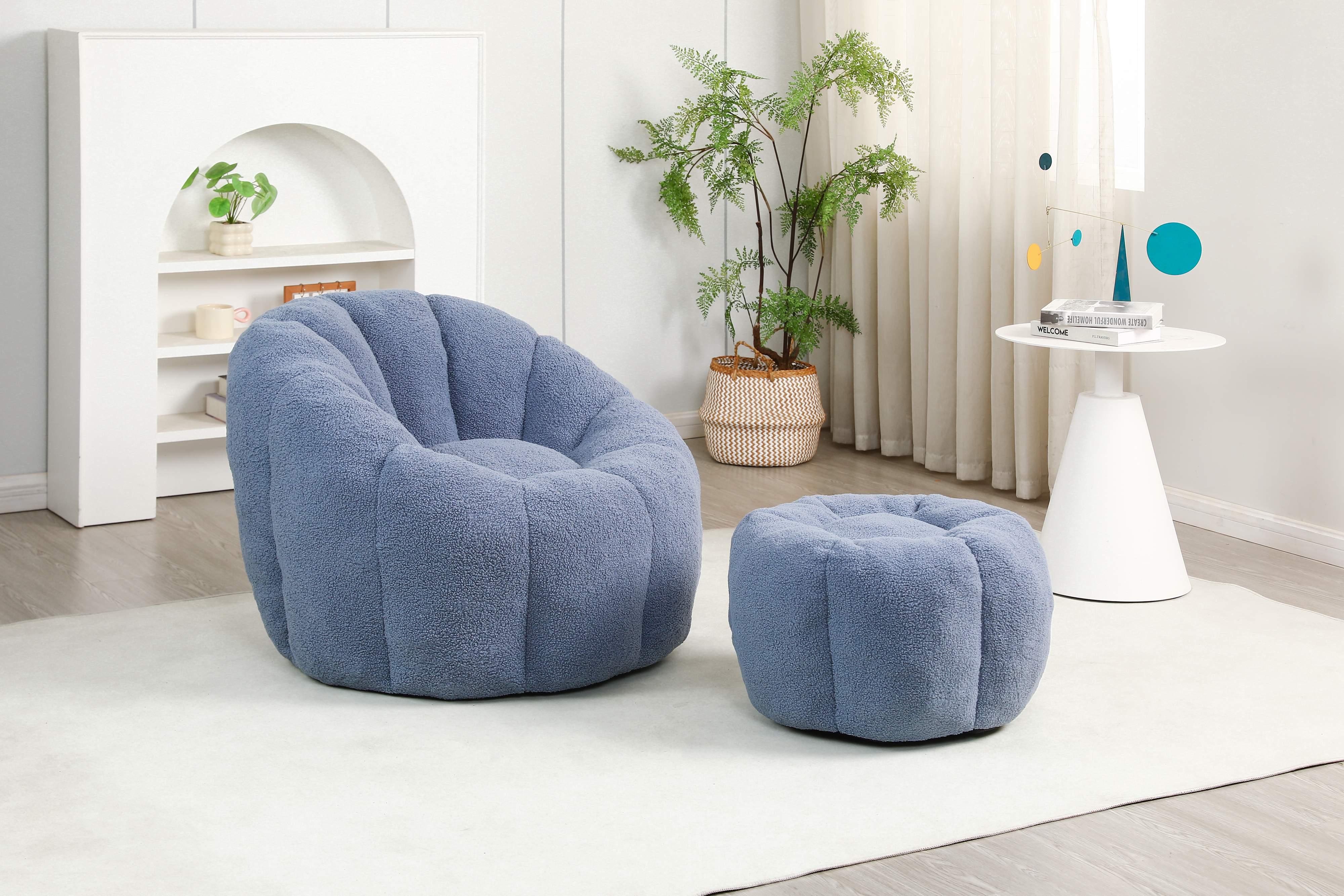 Dark Blue / Light Blue / White / Yellow sofa - main